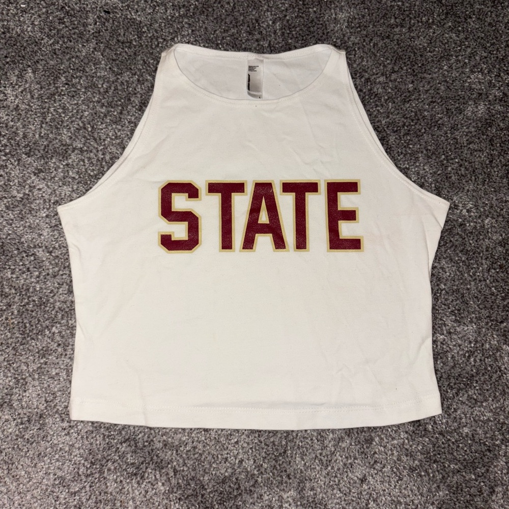 State Women's White Crop Top